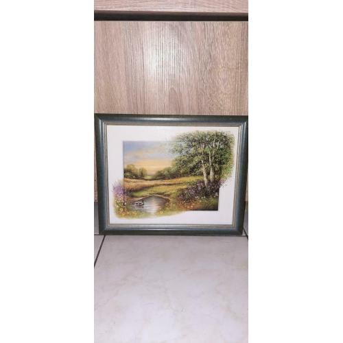 Peinture de prairie rustique