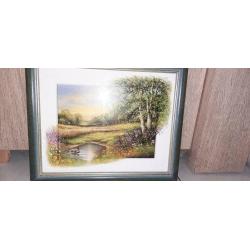 Peinture de prairie rustique