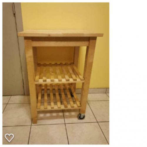 Berken roltafel keuken