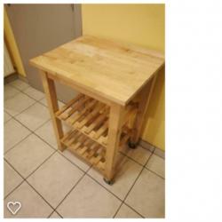 Berken roltafel keuken