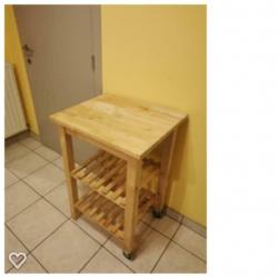 Berken roltafel keuken