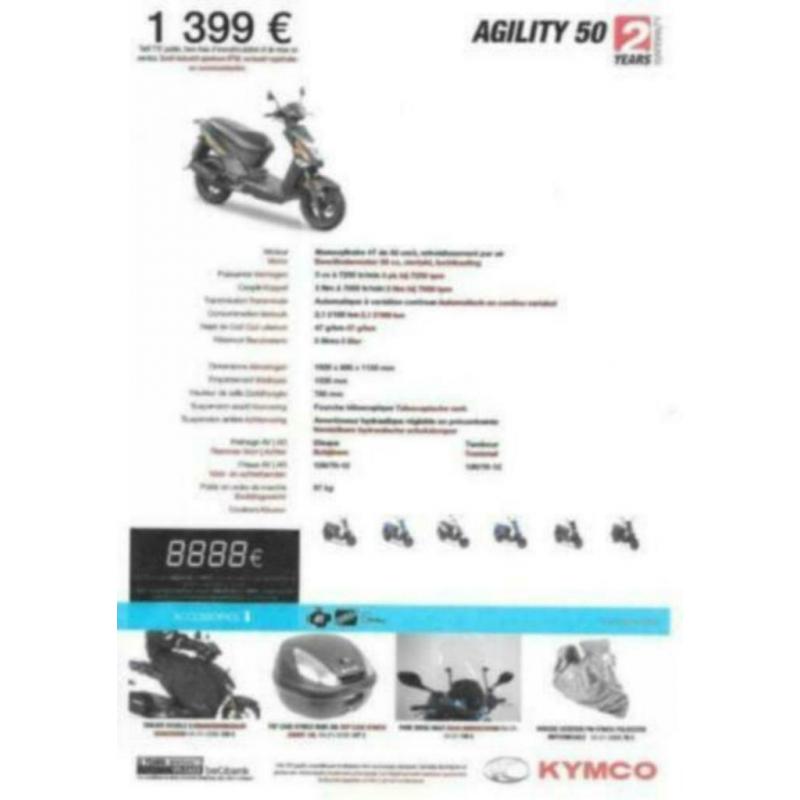 KYMCO agility nieuwe scooter (A of B klasse) 1399€