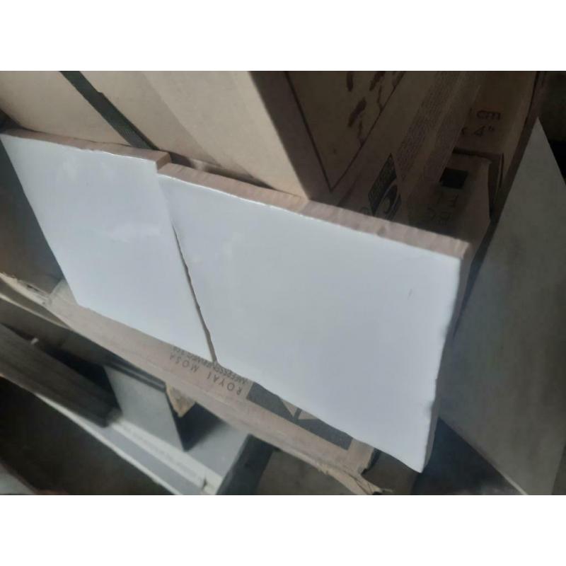 60 stuks witte handmade wandtegels 13x13cm