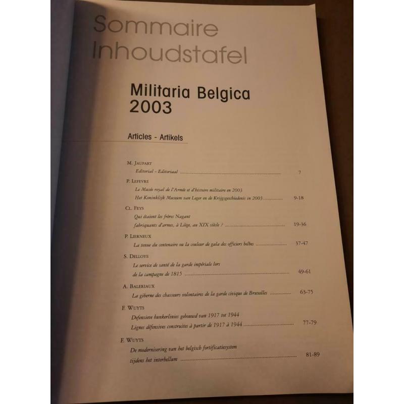 Militaria Belgica 2003