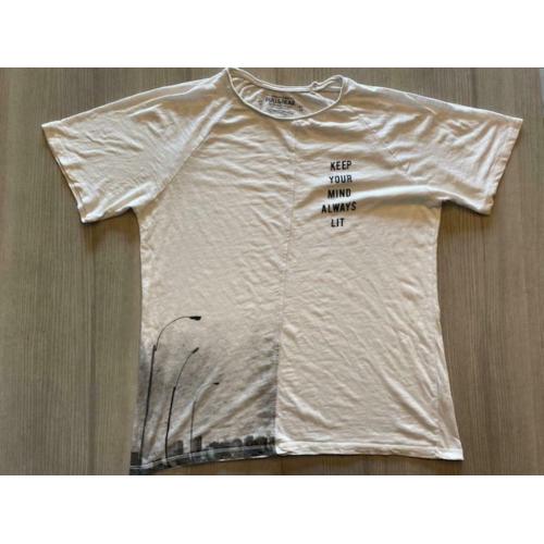 blanc avec t-shirt gris Pull & Bear mais M (nr488a)