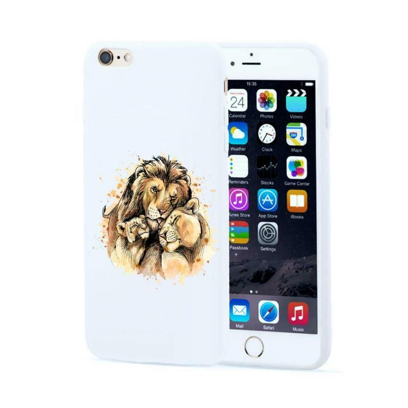 Apple Iphone 6 / 6S Witte siliconen hoesjes Leeuwen