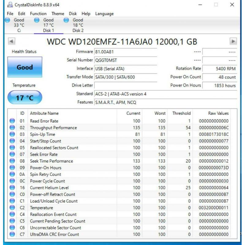 Western Digital 2 x 12To WD120EMFZ Helium
