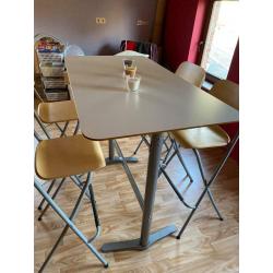 Table haute + 4 chaises Ikea