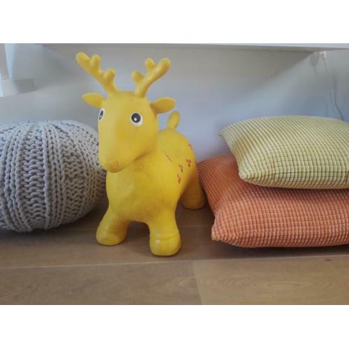 Grand cerf jaune gonflable VINTAGE 1/2m (parfait état)