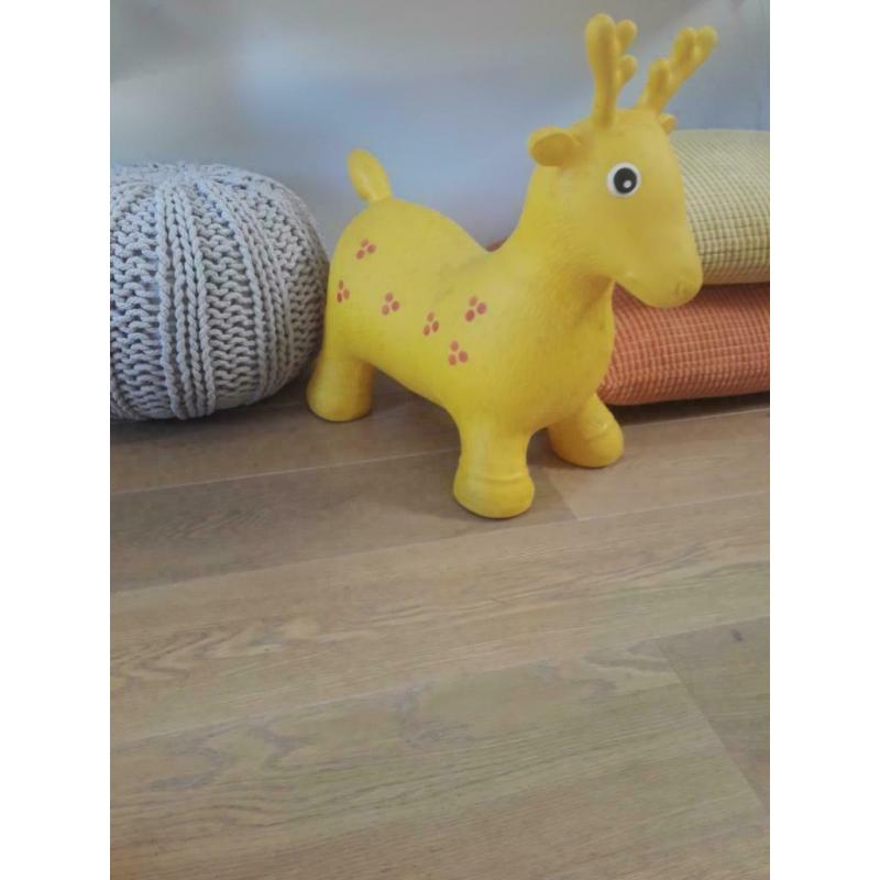 Grand cerf jaune gonflable VINTAGE 1/2m (parfait état)